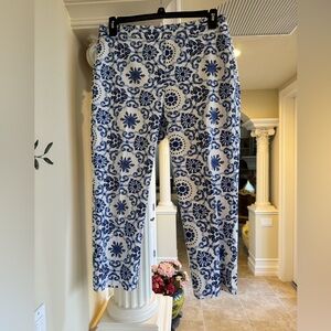 Talbots Blue and White Patterned Pants